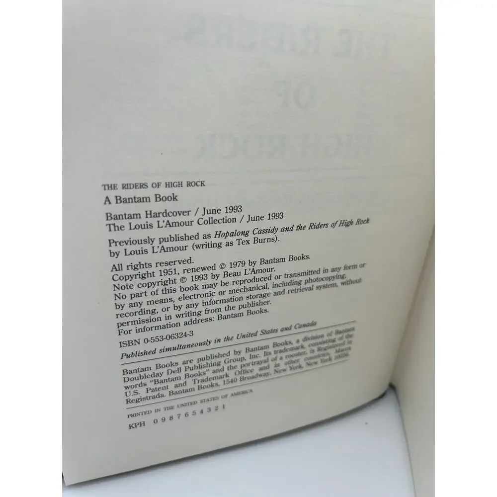 The Riders of High Rock - Imitation Leather, by Louis Lamour - Very Good b